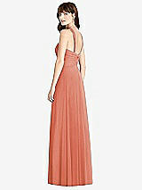 Rear View Thumbnail - Terracotta Copper Twist Halter Chiffon Maxi Dress - James