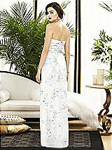 Alt View 2 Thumbnail - Bleu Garden Strapless Draped Chiffon Maxi Dress - Lila