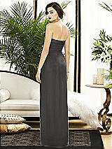 Alt View 2 Thumbnail - Caviar Gray Strapless Draped Chiffon Maxi Dress - Lila