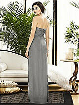 Alt View 2 Thumbnail - Chelsea Gray Strapless Draped Chiffon Maxi Dress - Lila