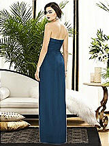 Alt View 2 Thumbnail - Dusk Blue Strapless Draped Chiffon Maxi Dress - Lila