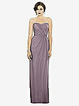 Alt View 1 Thumbnail - Lilac Dusk Strapless Draped Chiffon Maxi Dress - Lila