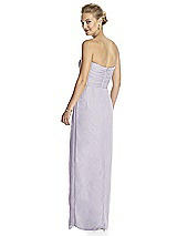 Rear View Thumbnail - Moondance Strapless Draped Chiffon Maxi Dress - Lila