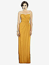 Alt View 1 Thumbnail - NYC Yellow Strapless Draped Chiffon Maxi Dress - Lila