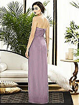 Alt View 2 Thumbnail - Suede Rose Strapless Draped Chiffon Maxi Dress - Lila