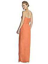 Rear View Thumbnail - Sweet Melon Strapless Draped Chiffon Maxi Dress - Lila