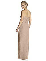 Rear View Thumbnail - Topaz Strapless Draped Chiffon Maxi Dress - Lila