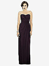 Alt View 1 Thumbnail - Aubergine Strapless Draped Chiffon Maxi Dress - Lila