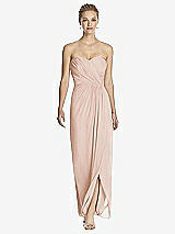 Front View Thumbnail - Cameo Strapless Draped Chiffon Maxi Dress - Lila