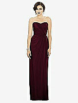 Alt View 1 Thumbnail - Cabernet Strapless Draped Chiffon Maxi Dress - Lila