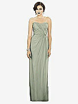 Alt View 1 Thumbnail - Celadon Strapless Draped Chiffon Maxi Dress - Lila