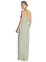 Rear View Thumbnail - Celadon Strapless Draped Chiffon Maxi Dress - Lila