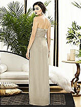 Alt View 2 Thumbnail - Champagne Strapless Draped Chiffon Maxi Dress - Lila