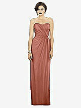 Alt View 1 Thumbnail - Desert Rose Strapless Draped Chiffon Maxi Dress - Lila