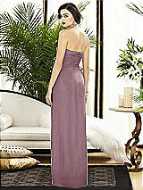 Alt View 2 Thumbnail - Dusty Rose Strapless Draped Chiffon Maxi Dress - Lila