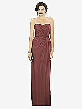 Alt View 1 Thumbnail - English Rose Strapless Draped Chiffon Maxi Dress - Lila