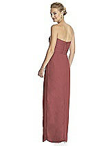 Rear View Thumbnail - English Rose Strapless Draped Chiffon Maxi Dress - Lila