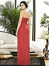 Alt View 2 Thumbnail - Perfect Coral Strapless Draped Chiffon Maxi Dress - Lila