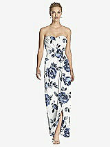 Front View Thumbnail - Indigo Rose Strapless Draped Chiffon Maxi Dress - Lila