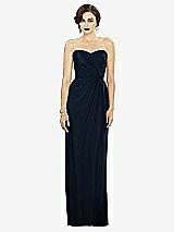 Alt View 1 Thumbnail - Midnight Navy Strapless Draped Chiffon Maxi Dress - Lila