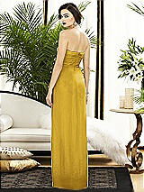 Alt View 2 Thumbnail - Marigold Strapless Draped Chiffon Maxi Dress - Lila