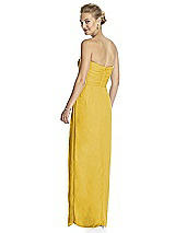 Rear View Thumbnail - Marigold Strapless Draped Chiffon Maxi Dress - Lila