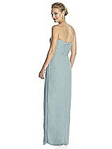 Rear View Thumbnail - Morning Sky Strapless Draped Chiffon Maxi Dress - Lila