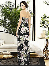 Alt View 2 Thumbnail - Noir Garden Strapless Draped Chiffon Maxi Dress - Lila