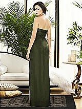 Alt View 2 Thumbnail - Olive Green Strapless Draped Chiffon Maxi Dress - Lila