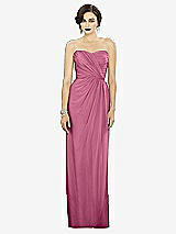 Alt View 1 Thumbnail - Orchid Pink Strapless Draped Chiffon Maxi Dress - Lila