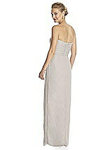 Rear View Thumbnail - Oyster Strapless Draped Chiffon Maxi Dress - Lila