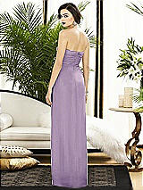 Alt View 2 Thumbnail - Pale Purple Strapless Draped Chiffon Maxi Dress - Lila