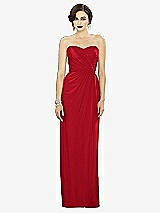 Alt View 1 Thumbnail - Parisian Red Strapless Draped Chiffon Maxi Dress - Lila