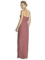 Rear View Thumbnail - Rosewood Strapless Draped Chiffon Maxi Dress - Lila