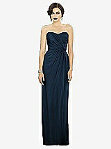 Alt View 1 Thumbnail - Sofia Blue Strapless Draped Chiffon Maxi Dress - Lila