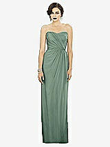 Alt View 1 Thumbnail - Seagrass Strapless Draped Chiffon Maxi Dress - Lila