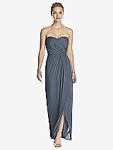 Front View Thumbnail - Silverstone Strapless Draped Chiffon Maxi Dress - Lila