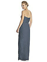 Rear View Thumbnail - Silverstone Strapless Draped Chiffon Maxi Dress - Lila