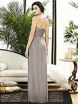 Alt View 2 Thumbnail - Taupe Strapless Draped Chiffon Maxi Dress - Lila