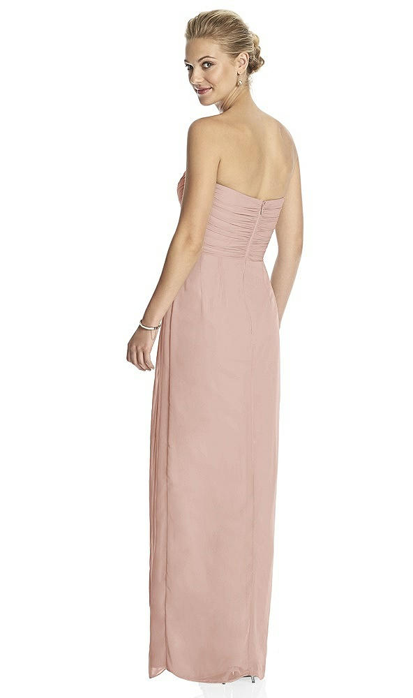 Back View - Toasted Sugar Strapless Draped Chiffon Maxi Dress - Lila