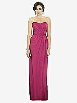 Alt View 1 Thumbnail - Tea Rose Strapless Draped Chiffon Maxi Dress - Lila