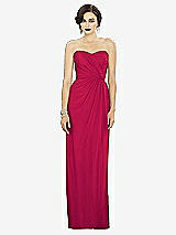 Alt View 1 Thumbnail - Vivid Pink Strapless Draped Chiffon Maxi Dress - Lila