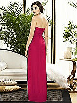 Alt View 2 Thumbnail - Vivid Pink Strapless Draped Chiffon Maxi Dress - Lila