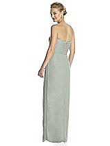 Rear View Thumbnail - Willow Green Strapless Draped Chiffon Maxi Dress - Lila