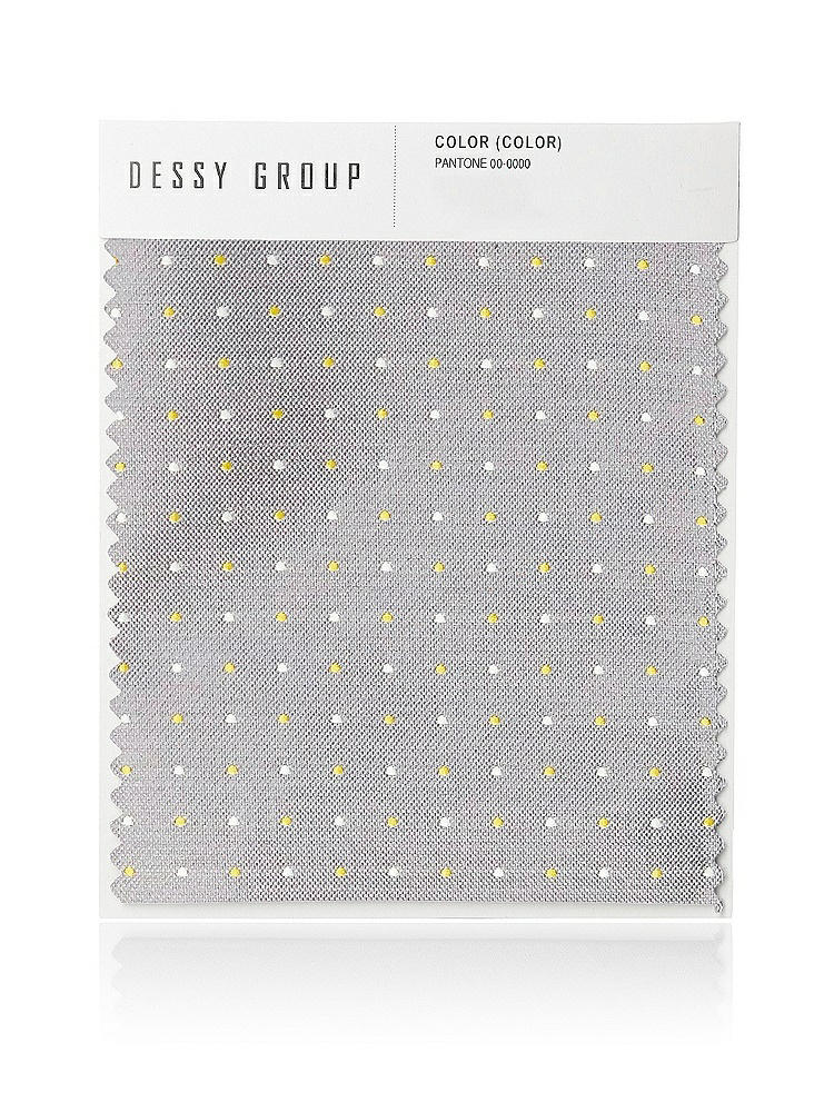 Front View - Platinum/marigold Polka Dot Modern Polka Dot Jacquard Swatch