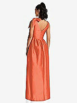 Rear View Thumbnail - Fiesta Bowed-Shoulder Full Skirt Maxi Dress with Pockets