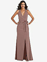 Front View Thumbnail - Sienna Open-Back Halter Maxi Dress with Draped Bow