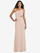 Front View Thumbnail - Cameo One-Shoulder Midriff Cutout Maxi Dress