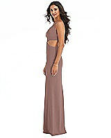 Side View Thumbnail - Sienna One-Shoulder Midriff Cutout Maxi Dress