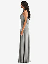 Alt View 3 Thumbnail - Chelsea Gray High Neck Halter Backless Maxi Dress